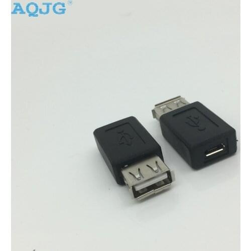 New Black USB 2.0 Type A Female to Micro USB B Female Adapter Plug Converter usb 2.0 to Micro usb connector wholesale