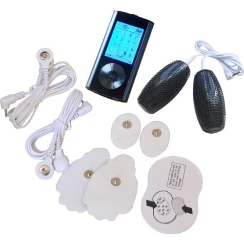 New Low Frequency Dual Electric Tens Pulse Therapy Massager Back Pain Relief Muscle Stimulator Digital Screen With Hand Massager