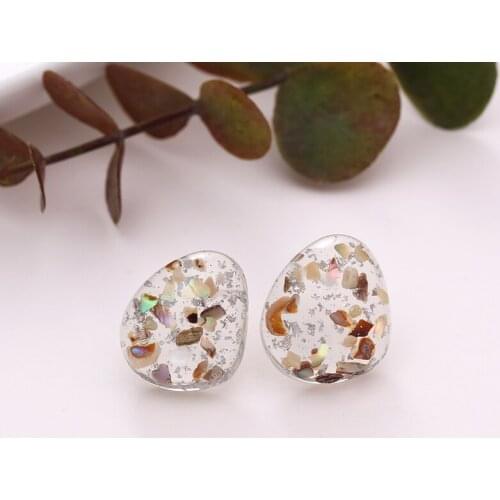 New Transparent Irregular Geometric Stud Earrings for Women Girls Cute Acrylic Earring Fashion Woman Exquisite Jewelry Gifts
