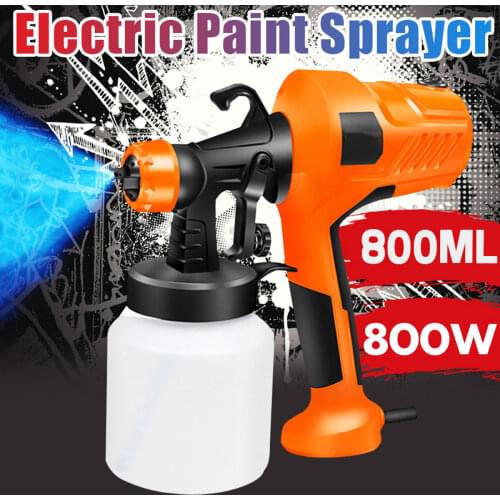 NEW 800W Electric Spray Gun 2.5mm Nozzle Sizes 800ml Household Paint Sprayer Flow Control Airbrush Easy Spraying 220V EU Plug