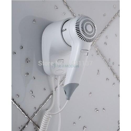 Wholesale and retail high quality ABS material wall mounted convenient hair drier set for home and hotel with promotion price