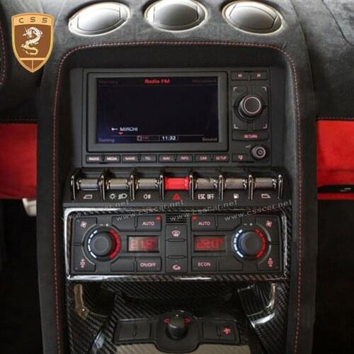 Replace Part Carbon Fiber Dashboard Air Conditioning AC Control Panel Trim For Lamborghini Gallardo LP540 LP550 LP560