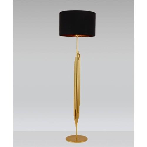Modern gold floor lamp standing lamp E27 floor light modern decoration floor lamp metal lamp gold painting fabric shade