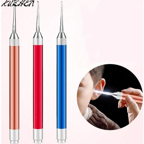 Battery Operated Electric Ear Pick For Kids Random Color Lighted Ear Cleaner Wax Removal Stick Earpick Household Ear Curette