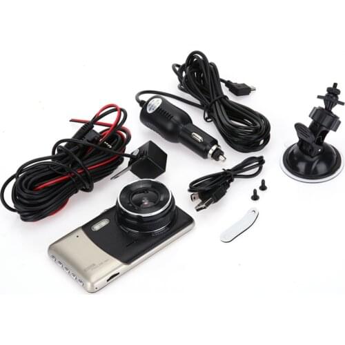 H9000 Car DVR Video Recorder Full HD 170 Degrees Wide Angle 4 inch LCD Dual lens G-sensor Camera Free Shipping