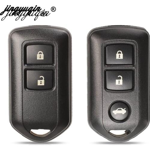 Jingyuqin 3 Buttons Car Replacement Shell for TOYOTA Prado RAV Vios Yaris Smart Camry Highlander Key Shell Keyless Case