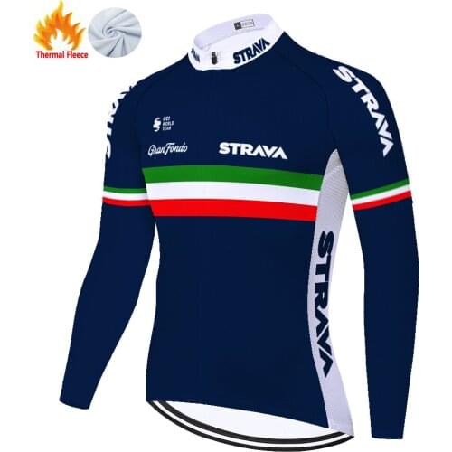 Strava Winter Thermal Fleece Джерси Велосипедная Cycling Completo Estivo Mallots Jersey Ciclismo Maillot Ciclismo Hombre
