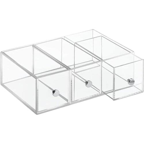 3 layers Transparent Acrylic Cosmetic Storage Case Lipstick Jewelry Nail Polish Box Holder Display Stand Table Organizer Tools