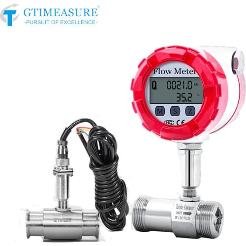 4-20mA Digital Flow Meter Turbine Flowmeter For Water Diesel fuel Liquid Thread Connection