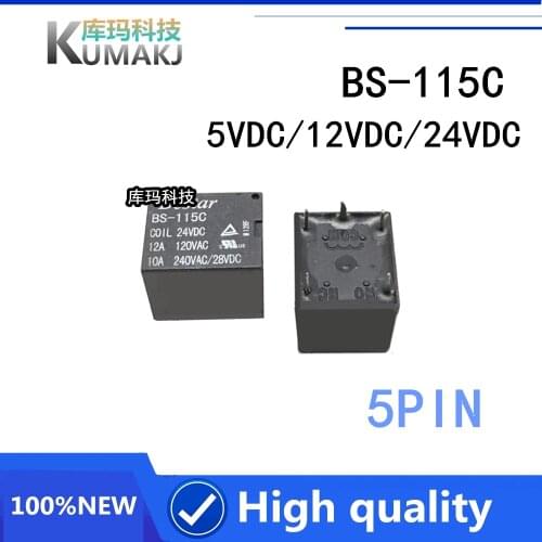 5PCS/LOT New Relay BS-115C BS-115C-5VDC BS-115C-12VDC BS-115C-24VDC BS 115C 5V 12V 24V 48V Instead of SRD-12VDC-SL-C