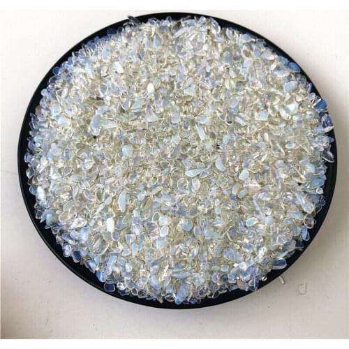 50g Mini Natural White Opal Rock Stone Gravel Crystal Polished Lucky Powerful Home Decoration Natural Stones and Minerals