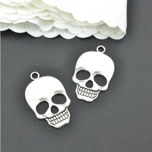 8Pcs Antique Silver color Zinc Alloy Skeleton Charms Pendants Diy Jewelry Findings Accessories Wholesale 35*22mm F11