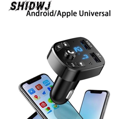Car Hands-free Wireless Bluetooth FM Transmitter MP3 Charger Dual Equipped Player Bluetooth LED Display Dual USB Car Charger