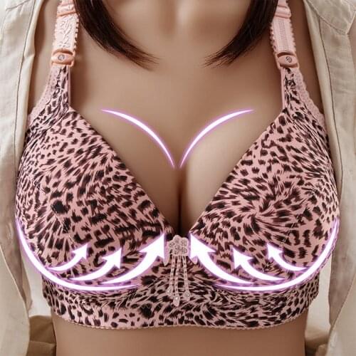 Fashion Spring Bra Sport Sexy Leopard Thin Bras For Women Push Up Bra Wire Free Lingerie Bralette Small Chest Underwear Hot Bras