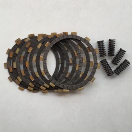 Motorcycle Engine Parts 7Pcs Clutch Friction Plates & 5Pcs Spring For Jianshe 400 1 2 3 ATV 400cc JS400 Jianshe400 ATV400