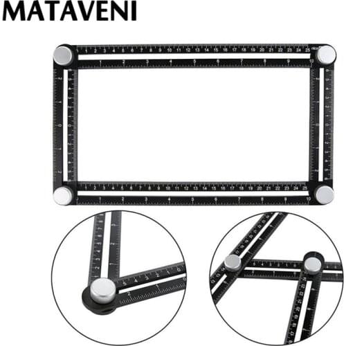 Exquisite Alloy Four-Sided Ruler Multifunctional Template Tool Alloy Measuring Accurate Measurement Tool For Handmen