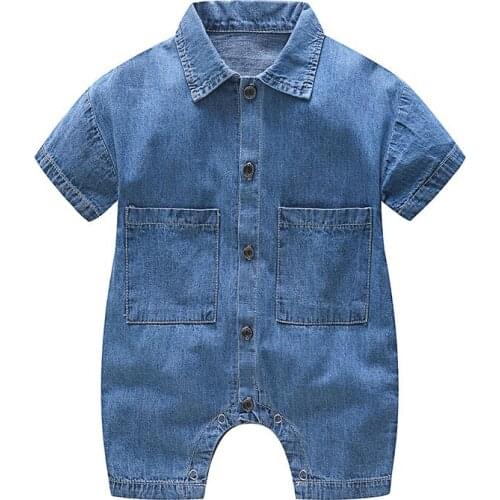 Baby Boys Rompers Fashion Korean Short Sleeve Bodysuits for Girls Kids Clothing New Arrival Infant One-Pieces 2020 Child Romper