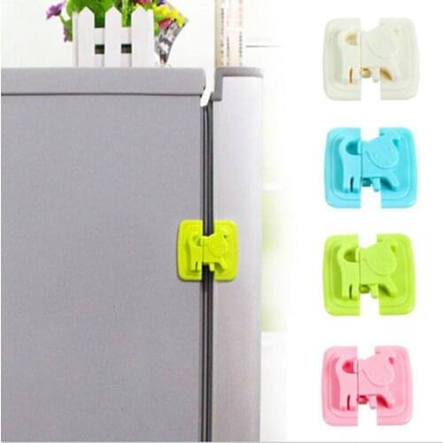Cute Baby Kids Care Safety Security Cabinet Lock Fridge Door Cabinet Locks Baby Kids Safety Care Plastic Locks Straps Infant
