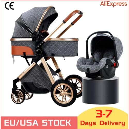 Multi-functional 2 in 1 Baby Stroller High landscape Can Sit Reclining Light Folding Two-way Eggshell design Baby Stroller