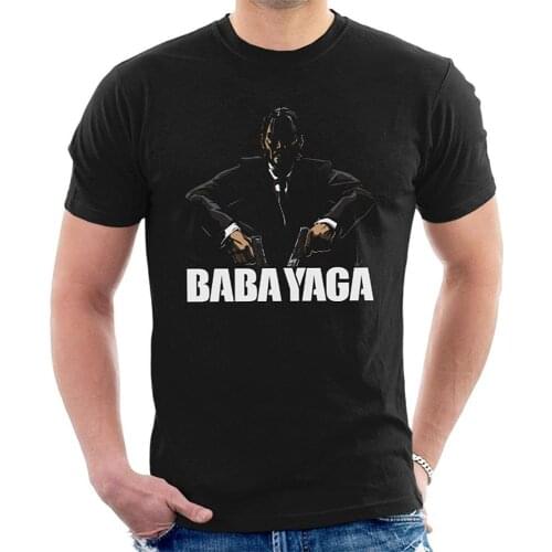 MenS T-Shirt Baba Yaga Wick Cotton Punk Men Brand Famous Clothing Men T Shirts Cotton Plus Size Make Your Own Shirt