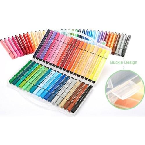 12/18/24/36/48 Colors Art Marker Pen Drawing Set Colors Painting Watercolor Pens Safe Non-toxic Water Washing Graffiti Brush Pen