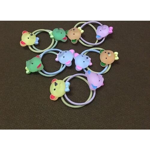 2020 new Ins Glow-out Princess Hair Tie rubber Band does not hurt baby hair tiara Hair tie bear hair ring
