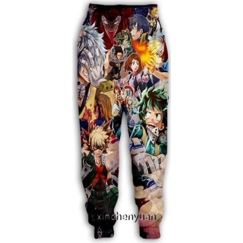 Xinchenyuan New Men/Women Anime My Hero Academia 3D Printed Casual Pants Fashion Streetwear Men Loose Sporting Long Trousers F51