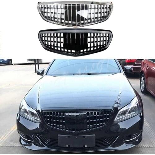 Front Racing Facelift Bumper Grill Upper Grille Cover For Mercedes-Benz W212 E-Class 2014-2015 Maybach Style
