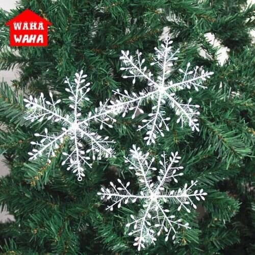 Christmas decorating snowflakes Christmas tree pendant Simulate snowflake Outdoor Tree Christmas Decoration Pendant Party Decor