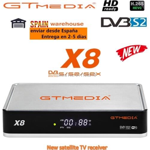 GTmedia X8 Satellite TV Receiver DVB-S/S2/S2X Bulti in wifi WEB TV Support Europe T2MI ACM VCM Satellite Receptor Decoder