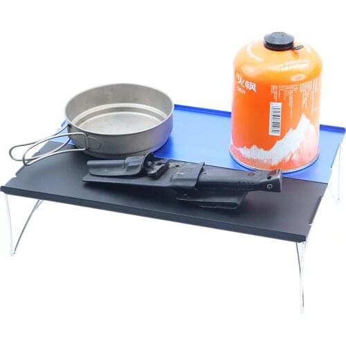 2PCS Folding Table Camping Mini Table Folding Aluminum Alloy Compact Lightweight Mobile Table With a Bag