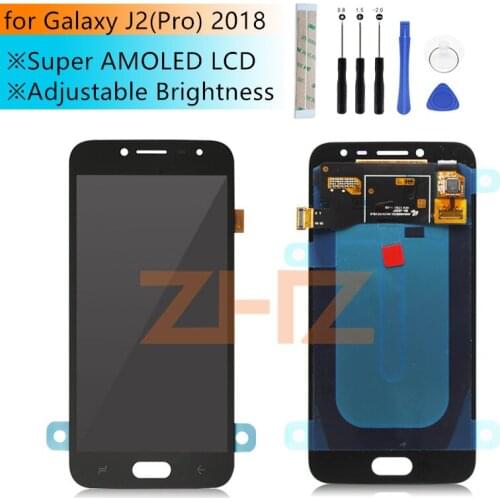 Super Amoled for Samsung Galaxy J2 Pro 2018 J250 LCD Digitizer for Galaxy Touch Screen Grand Prime Pro 2018 Repair Parts