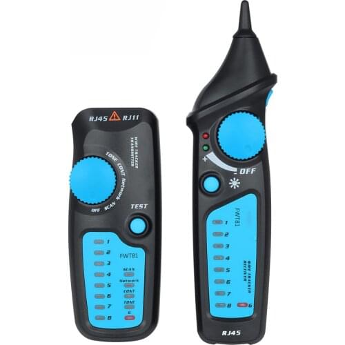 FWT81 Cable Tracker Network Cable Tester RJ45 RJ11 Detector Line Finder Telephone Wire Tracker LAN Electric Line Detector Tester