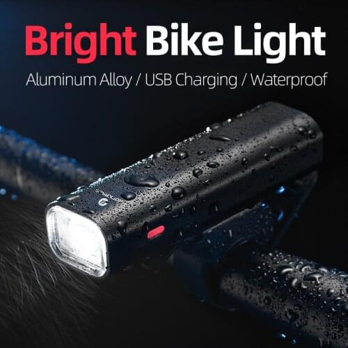 ROCKBROS Bike Light Rainproof USB Rechargeable LED 2000mAh MTB Front Lamp Headlight Aluminum Ultralight Flashlight Bicycle Light