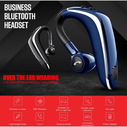 X01 Hanging Earphone Waterproof Wireless 5.0 Bluetooth Headset Long Standby Business Drive Hanging Ear Sport Headphone One-sided