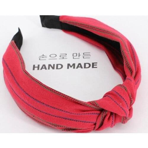 Women Hair Accessories Hairband Headband Adults Girls Wide Cotton Head Band Hair Hoop Vintage Headbands Bowknot Women Headdress