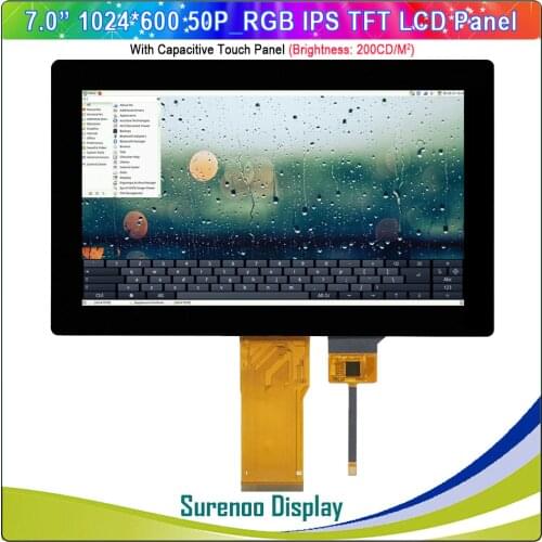7" / 7.0" inch 1024*600 50P_RGB IPS TFT LCD Module Display Screen Monitor & FT5426 I2C Capacitive Touch Panel