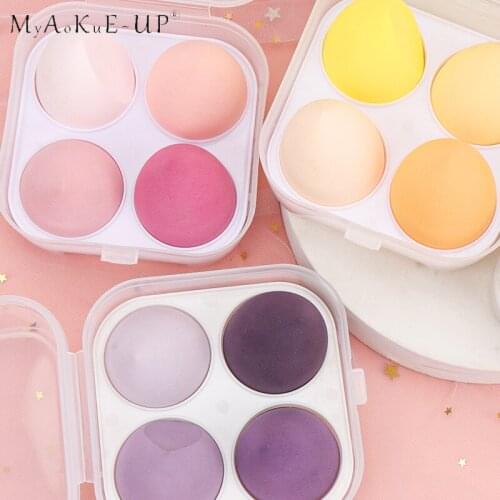 1/4pcs Mini Makeup Egg Small Makeup Egg Sponge Puff Cute Makeup Egg Makeup Sponge Cosmetic Puff Make Up Blender Soft Makeup Tool