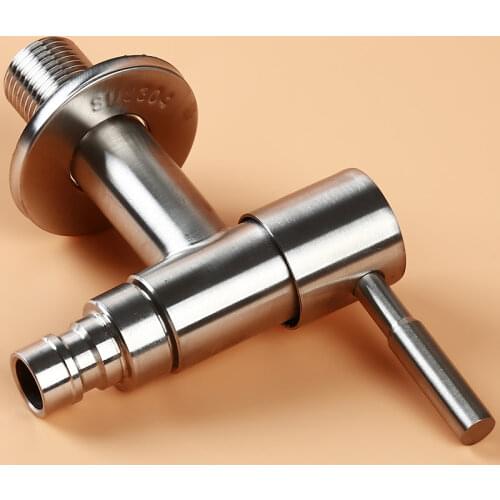 1PC 304 Stainless Steel T-word Shaped Washing Machine Water Faucet Hot Modern Garden Fast Open Faucet/ Wall Mounted Taps Bibcock