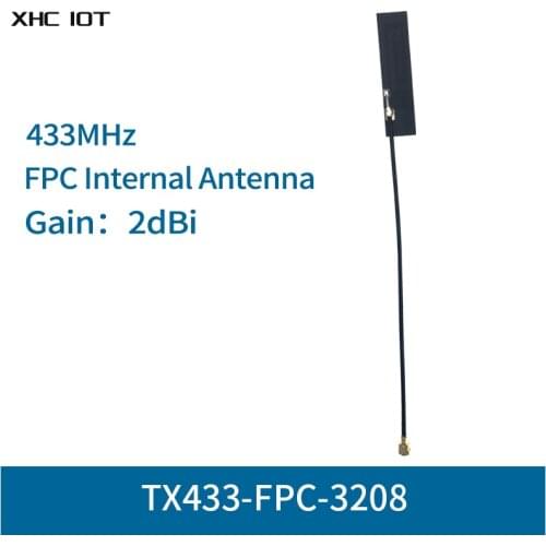 10pc/lot 433MHz FPC Wifi Antenna 2dBi TX433-FPC-3208 XHCIOT Omnidirectional LoRa Radio IPEX Connector
