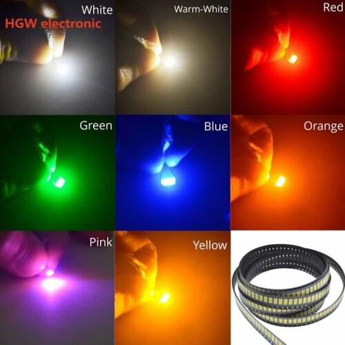 100pcs SMD LED 5630 5730 Light-emitting diodes Ultra-bright warm white light red green blue pink pink ice blue beads