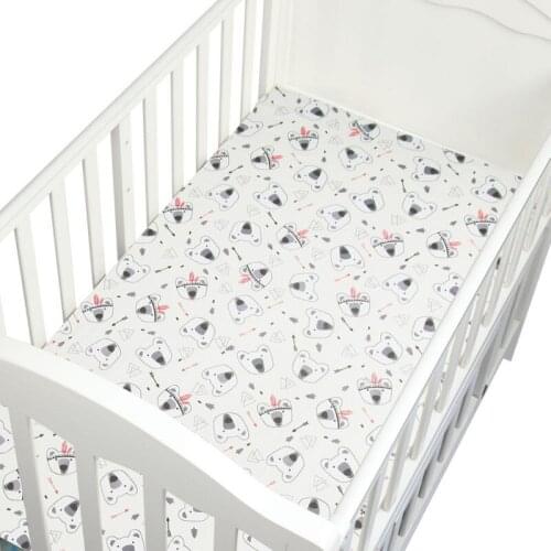 2021 Infant Baby Girl Boy Geometric Tree Fitted Crib Sheets Toddler Bed Mattresses Standard Mattress