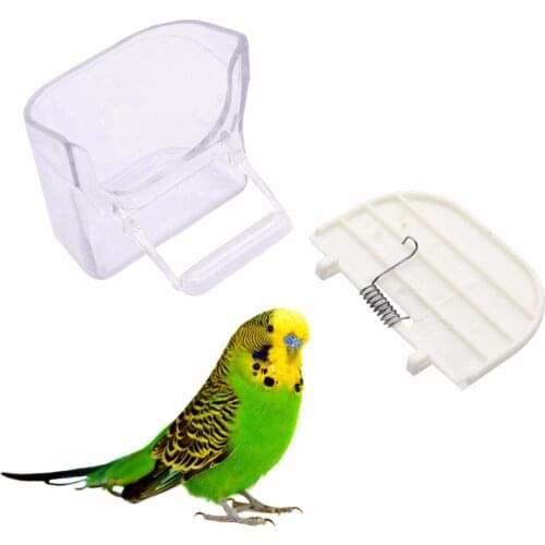 4 Pcs Bird supplies Hibiscus Jin-green Tiger Parrot Splash Prevention Food Bowl Prevent splashing Food Containers Bird Feeder