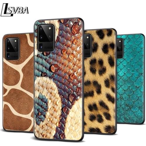 Tiger Snake Leopard for Samsung Note 20 10 9 8 Ultra Plus A91 A81 A71 A51 A42 A41 A31 A21 A12 A11 A01 Black Phone Case