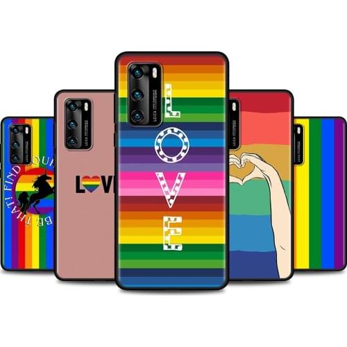 Phone Case For Huawei P40 P30 P20 Pro P10 Lite Cover for huawei P Smart Z Y9a Y7a Y7 P30Lite capa Gay Lesbian Lgbt Rainbow Pride