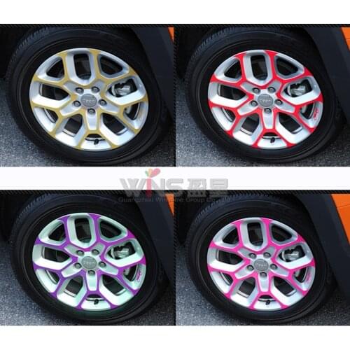 For Jeep Renegade 2016 2017 2018 Wheel Hub Rim 3M Sticker Black Car Decoration Styling Accessories