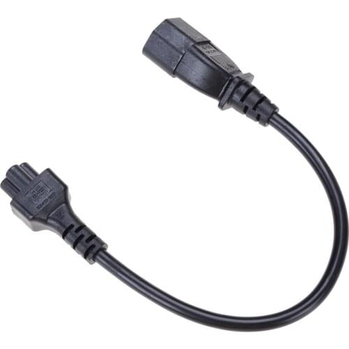 PDU UPS Power Converter Cord, HUXUAN 20cm IEC 320 C14 Male Plug to C5 Female Adapter Cable IEC 3 Pin Male to C5 Micky