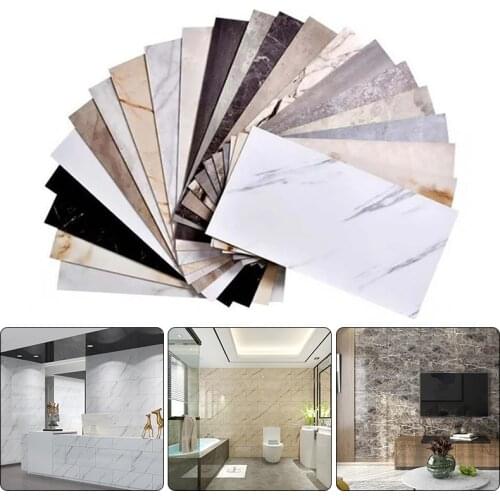 Imitation Marble PVC Wall Floor Stickers Self Adhesive Waterproof Kitchen Bathroom Decals DIY Ground Paster Decor