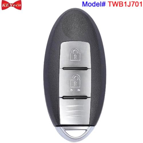 KEYECU for Nissan Micra K13 March K13 Leaf Remote Key Fob Model Name: TWB1J701 ID46 Chip 315MHz