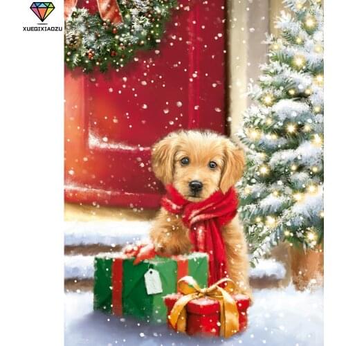 XUEQIXIAOZU Full Round Lion and sheep Diamond drawing 5D DIY Diamond embroidery Mosaic painting Home decoration gifts 2020 New